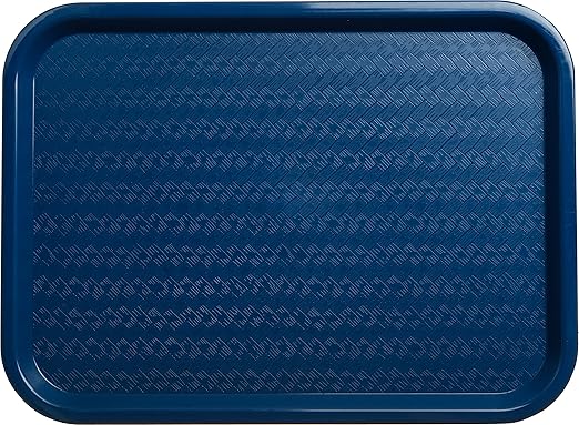 Carlisle FoodService Products CT121614 Caf챕 Standard Cafeteria / Fast Food Tray, 12" x 16", Blue