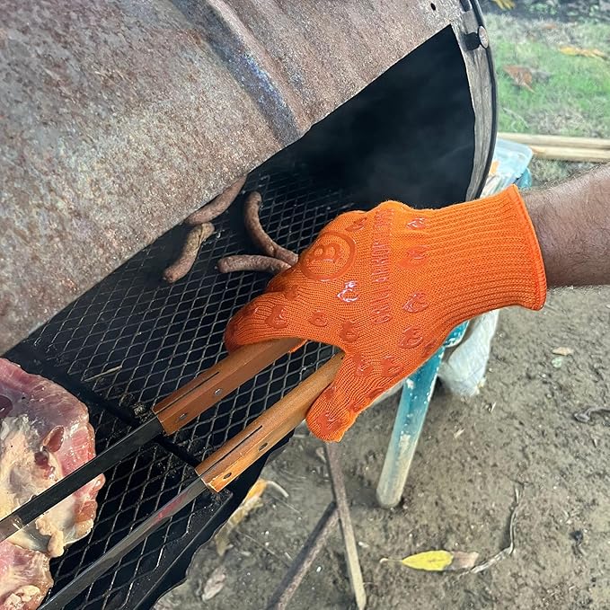 Grill Armor Oven Gloves ??932째F Heat, Fire & Cut Resistant Mitts for BBQ, Grill, Cooking, Grilling, Baking, Smoker & Fire Pit
