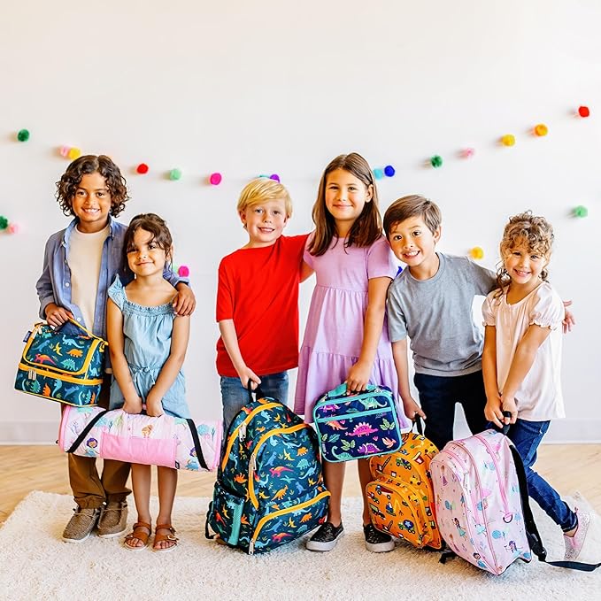 Wildkin Kids Insulated Lunch Box Boys ??Durable and Reusable for School & Travel (Dinosaur Land)