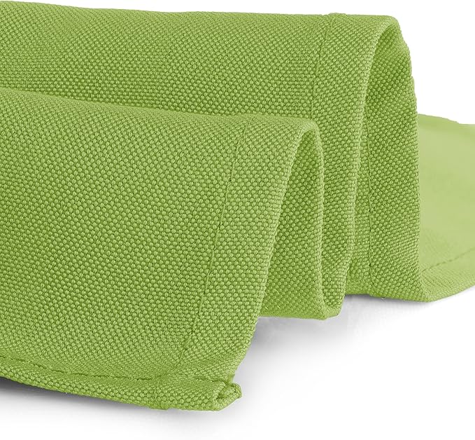 Gee Di Moda Fitted Tablecloth - 48 x 30 Inch Apple Green Floor-Length Fitted Table Cloth for 4 Foot Rectangle Table, Heavy Duty Washable Fabric for Parties, Dinner, Weddings, Baby Shower & Trade Show