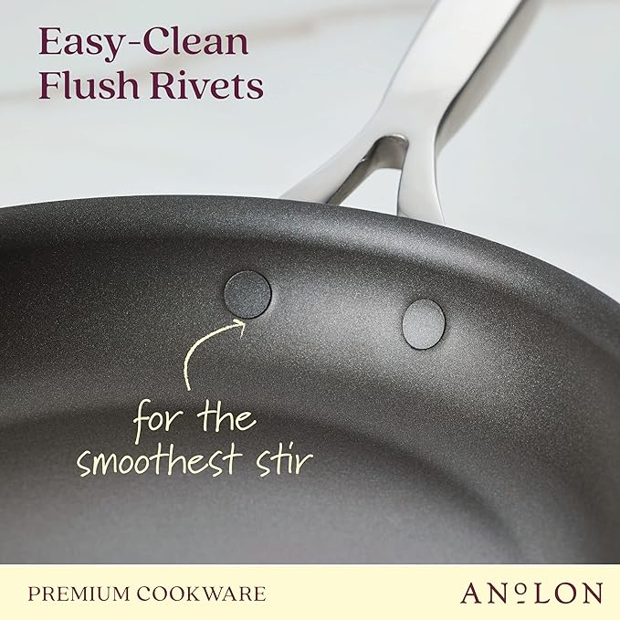 Anolon Ascend Hard Anodized Nonstick Frying Pan/Skillet - Good for All Stovetops (Gas, Glass Top, Electric & Induction), Dishwasher & Oven Safe with Stainless Steel Handle,10 Inch - Bronze