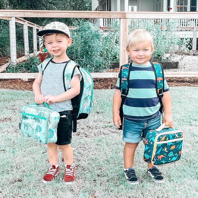 Wildkin Kids Insulated Lunch Box ??Durable and Reusable for School & Travel - Dinomite Dinosaur