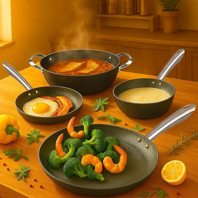 Cuisiland 12" Honeycomb Classic Cast Iron Wok ??Non-Stick Wok, Stainless Steel Long Handles, Oven Safe Cookware Classic Cast Iron Heat Retention, Less Oil Cooking