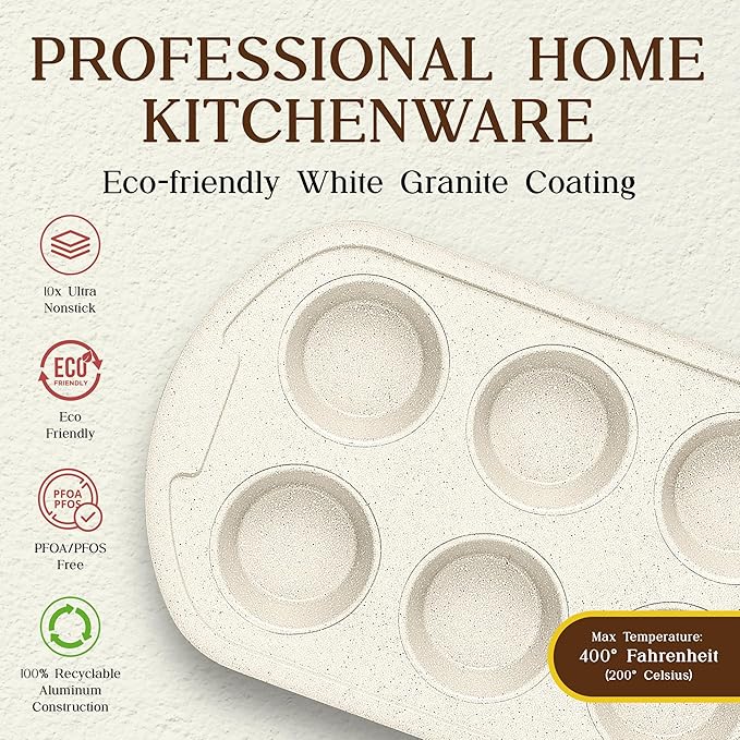 Bakken-Swiss 20-Piece Kitchen Cookware Set ??Granite Non-Stick ??Eco-Friendly ??for All Stoves & Oven-Safe