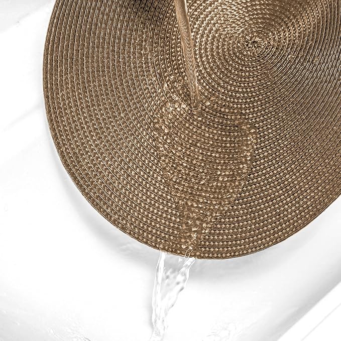 AHHFSMEI Round Braided Placemats 15 Inch Round Table Mats for Dining Tables Natural Woven Heat Resistant Place mats Set of 4 (Brown,4)