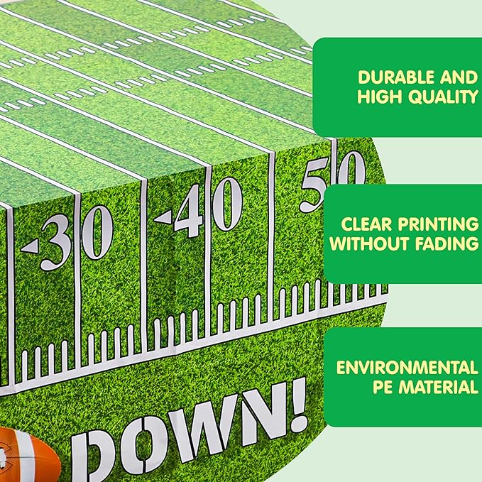 JOYIN 2 PCS Football Table Cover (54??72") for Football Party Touchdown Tablecloth, Game Day Table Covers, Tailgate Table Cover Plastic Party Supplies