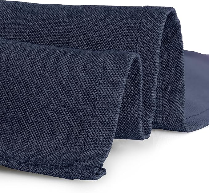 Gee Di Moda Rectangle Tablecloth - 90 x 132 Inch Navy Blue Table Cloth for 6 Foot Tables with Floor-Length Drop - Heavy Duty Washable Fabric for Holiday Party, Dinner, Weddings & Baby Shower
