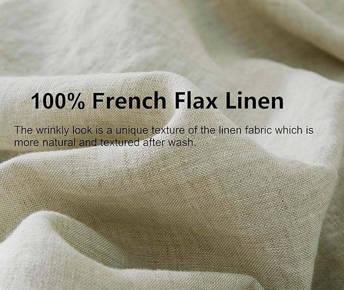 AORISSI 100% French Flax Linen Tablecloths Rectangle 144Lx60W Inch for Dinners, Parties, Easter, Halloween, Camping, Stone Washed, Textured, Machine Washable, 12-14 Sets (60''x144'', Natural Linen)