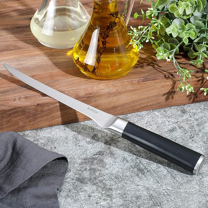 Babish 8-Inch Boning Knife ??High-Carbon 1.4116 German Steel Kitchen Knife ??Professional Cutlery for Precise Meat and Fish Deboning
