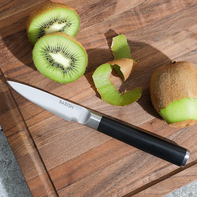 Babish 3.5-Inch Paring Knife ??High-Carbon 1.4116 German Steel Kitchen Knife ??Precision Cutlery for Peeling, Slicing & Detail Work