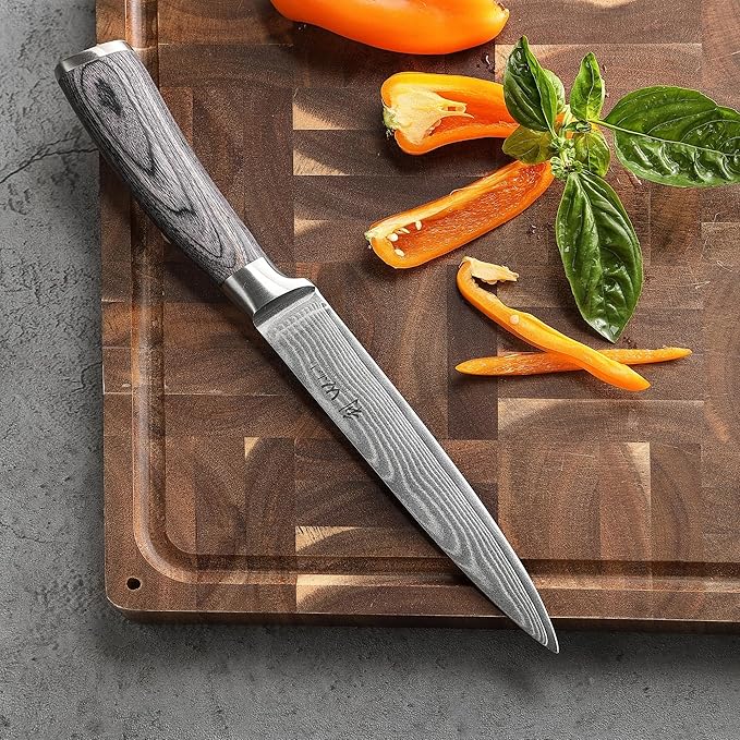 Wakoli EDIS 6-Piece Damascus Kitchen Knife Set ??Professional Chef Knives Set with VG10 Core Blades, 67-Layer Damascus Steel & Ergonomic Pakkawood Handles ??Premium Kitchen Knives in Elegant Gift Box