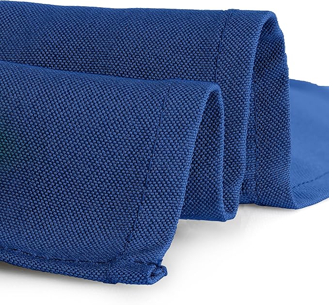 Gee Di Moda Fitted Tablecloth - 72 x 30 Inch Royal Blue Floor-Length Fitted Table Cloth for 6 Foot Rectangle Table, Heavy Duty Washable Fabric for Parties, Dinner, Weddings, Baby Shower & Trade Show