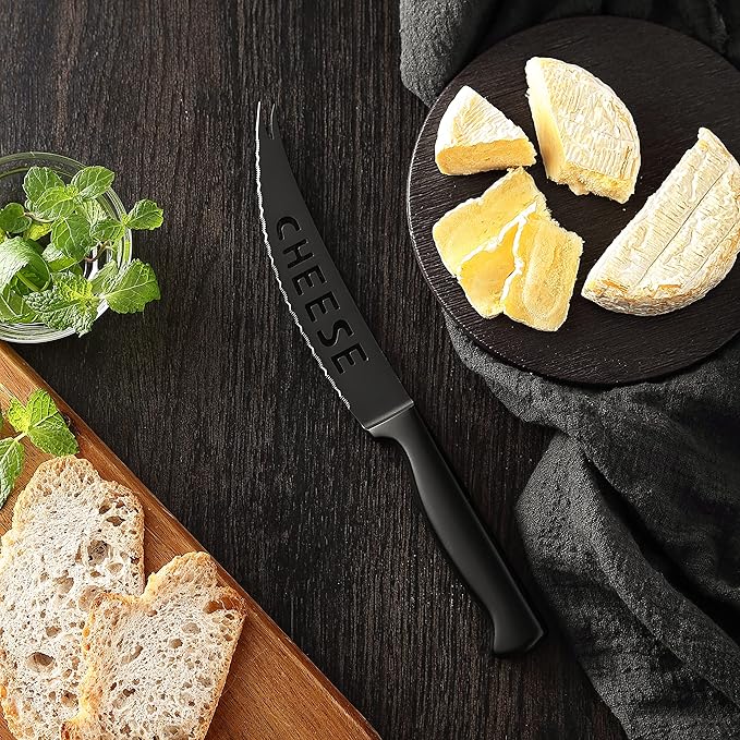 McCook짰 Premium Black Knife Sets,German Stainless Steel Kitchen Knives Block Set with Built-in Sharpener