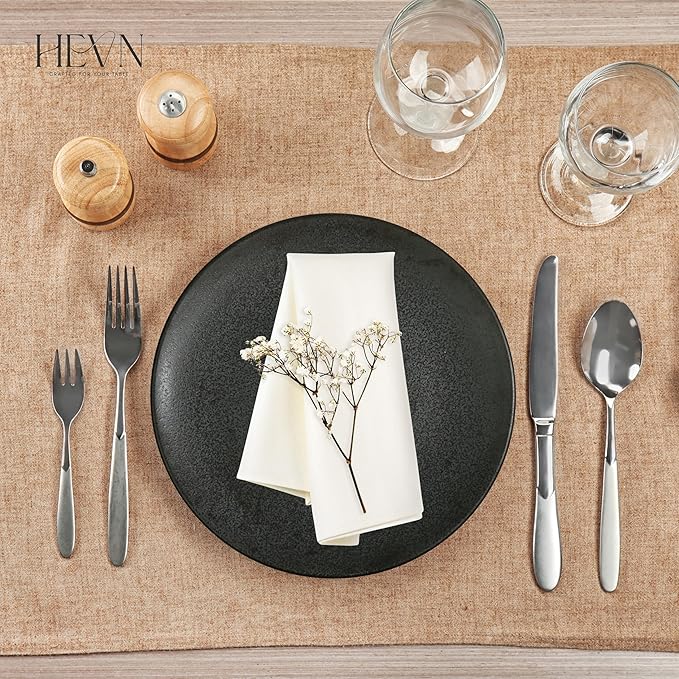 HEVN 6 Piece 10.2??Stoneware Dinnerware Set ??Modern Dinner Plates Set of 6, Dishwasher & Microwave Safe Dish Set, Durable Dinnerware Sets for Everyday Use