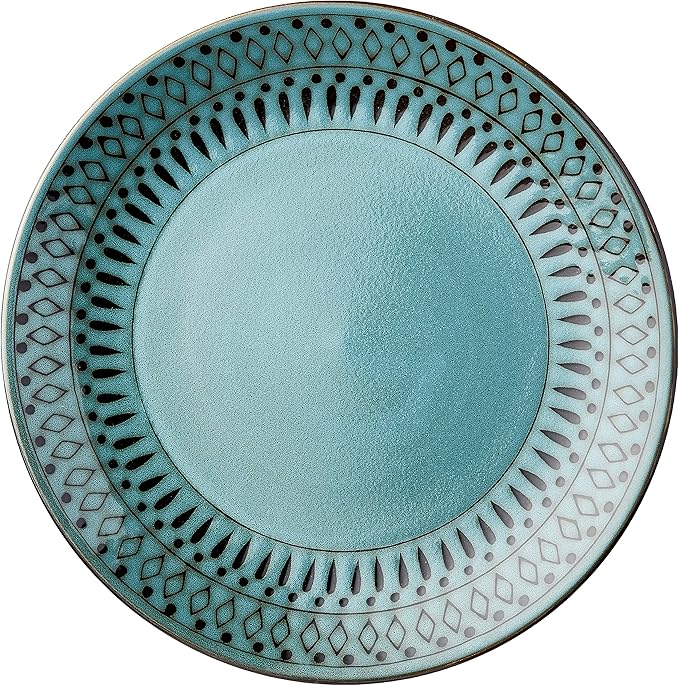 American Atelier 6588-16rb 16 Piece Delilah Round Dinnerware Set, Green