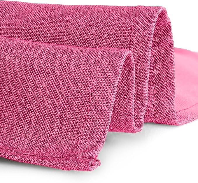 Gee Di Moda Fitted Tablecloth - 72 x 30 Inch Fuchsia Floor-Length Fitted Table Cloth for 6 Foot Rectangle Table, Heavy Duty Washable Fabric for Parties, Dinner, Weddings, Baby Shower & Trade Show