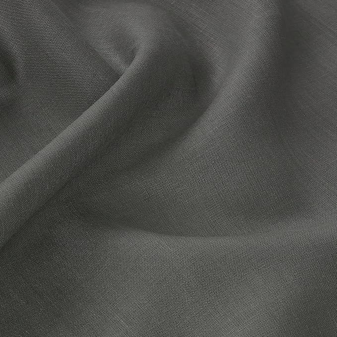 D'Moksha Homes Linen Tablecloth for Rectangle Tables 60 x 156 Inch - 100% Pure Linen Charcoal Grey Tablecloth - Machine Washable Table Cloth for Spring, Easter