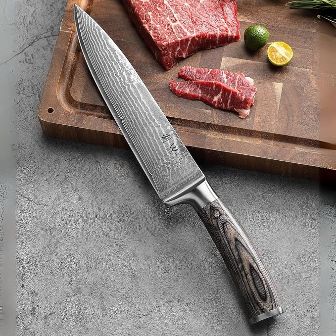 Wakoli EDIS 6-Piece Damascus Kitchen Knife Set ??Professional Chef Knives Set with VG10 Core Blades, 67-Layer Damascus Steel & Ergonomic Pakkawood Handles ??Premium Kitchen Knives in Elegant Gift Box