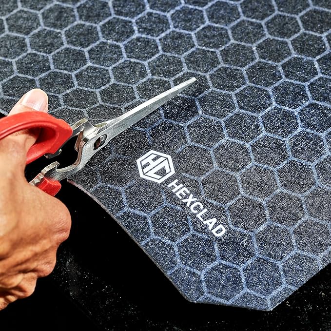 HexClad 2-Piece Dish Drying Mat Set Made of Absorbent Fabric that Holds up to 8oz of Liquid, Ultra-Thin Design for Fast Drying, Waterproof and Non-Slip Backing, Cut for a Universal Fit that Won?셳 Fray