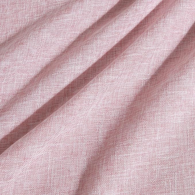 Laura Ashley Harper Luxuriously Smooth Fabric Tablecloth for Formal or Casual Dining, Holiday, Banquet, Wedding or Party, 60" x 102", Blush