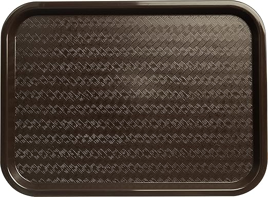 Carlisle FoodService Products CT121669 Caf챕 Standard Cafeteria / Fast Food Tray, 12" x 16", Chocolate (Pack of 24)