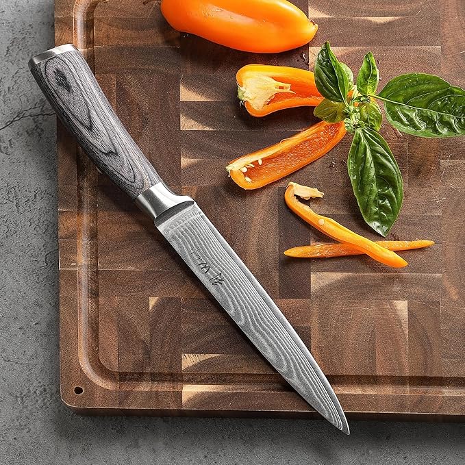 Wakoli EDIS 5-Piece Damascus Kitchen Knife Set ??Professional Kitchen Knives with VG10 Core, 67-Layer Damascus Steel Blades and Ergonomic Pakkawood Handles ??Premium Chef Knife Set in Gift Box