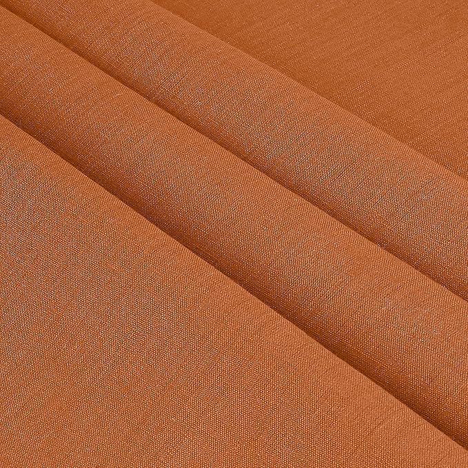 D'Moksha Homes Rust Linen Tablecloth 60 x 144 Inch - 100% Pure Linen Table Cloth for Rectangle Tables - Machine Washable Tablecloth for Spring, Easter