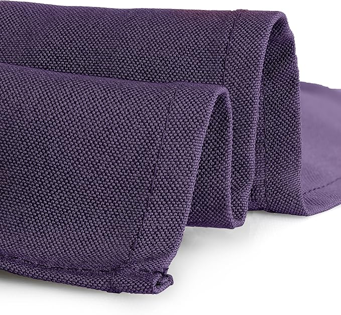 Gee Di Moda Fitted Tablecloth - 72 x 30 Inch Purple Floor-Length Fitted Table Cloth for 6 Foot Rectangle Table, Heavy Duty Washable Fabric for Parties, Dinner, Weddings, Baby Shower & Trade Show