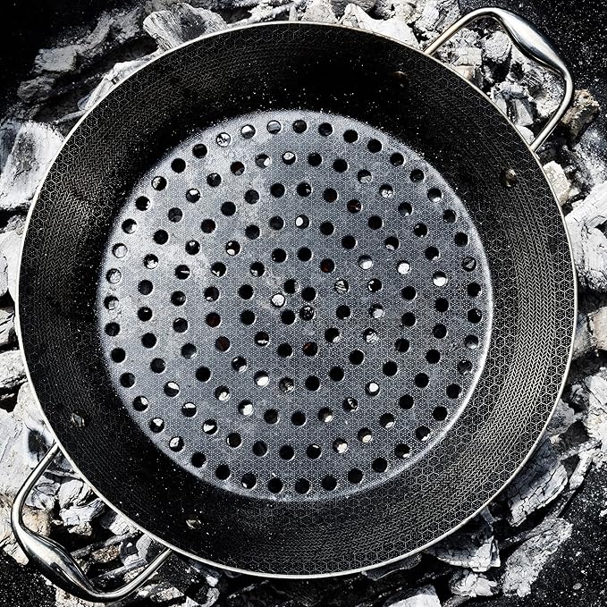 HexClad Hybrid Nonstick BBQ Grill Pan, Dishwasher-Friendly, BBQ and Oven-Safe Up to 900째F