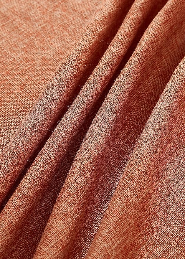 Laura Ashley Harper Luxuriously Smooth Fabric Tablecloth for Formal or Casual Dining, Holiday, Banquet, Wedding or Party, 60" x 144", Spice